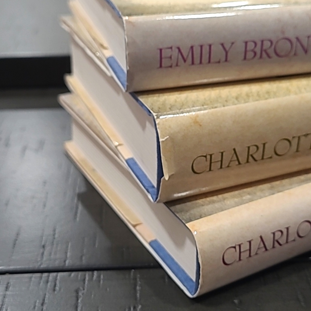 Hardcover 3 Vintage Bronte Sister Books Jane Eyre, Wuthering Heights, & Villette - Picture 12 of 13